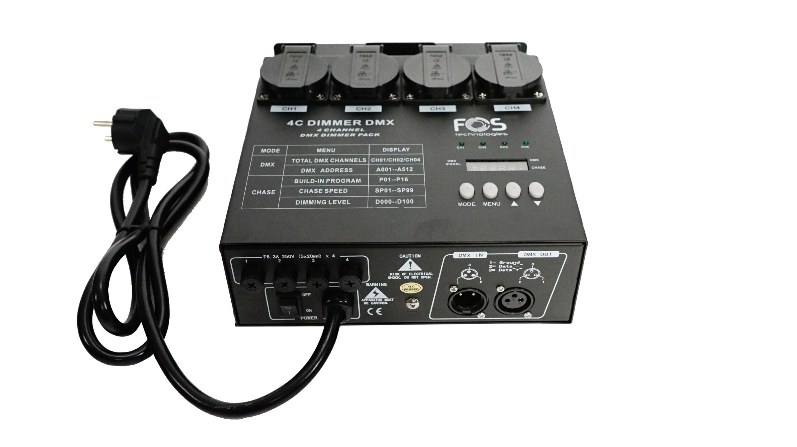 FOS 4ch Dimmer DMX Görsel 2